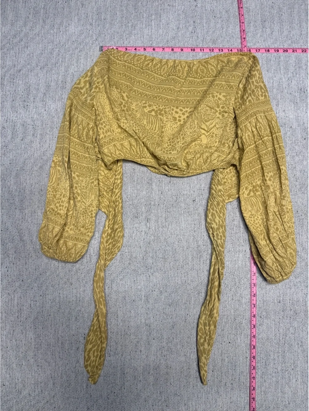 Spell Gypsy Wild Thing Tie Top Mustard Organic Cotton